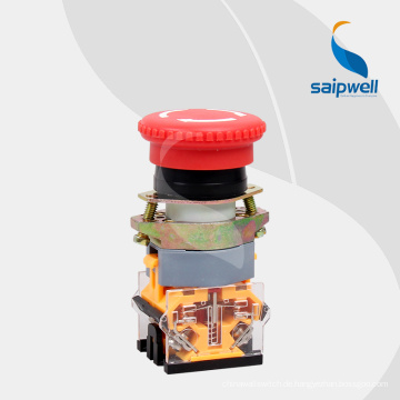 Saipwell Hochwertiger Not-Taster mit niedrigem flachem Druck und Licht LAY50-AA-Z